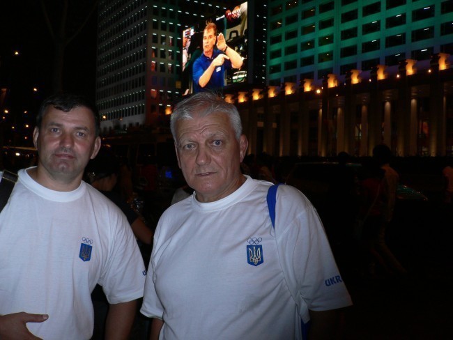 Олег Сазонов зі своїм учнем Віктором Первачуком